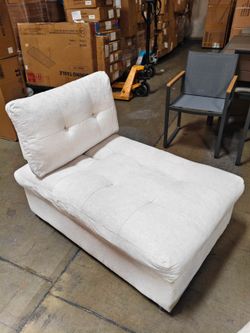Modular Single Sofa with Storage  Versatile modular single sofa that can be used alone or combined to create an extra-long sectional sofa. The backres