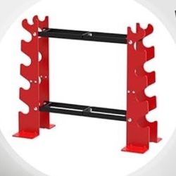 Dumbbell Rack Stand Only, Weight Rack for Dumbbells Strength Training Dumbbell Racks Red and Black