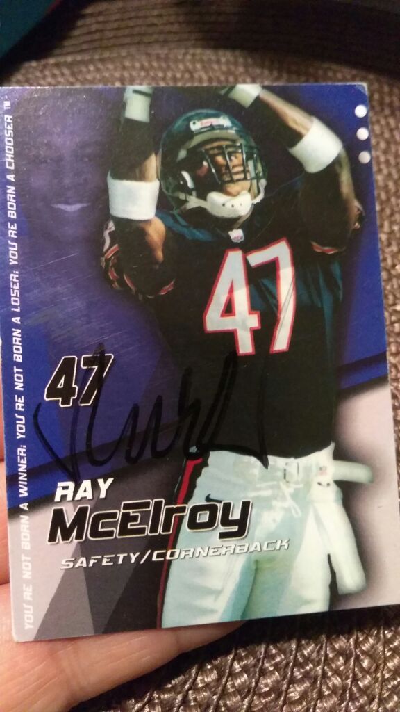 2 Ray McElroy signed cards (ORIGINAL)