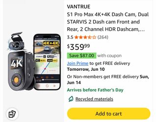 VanTrue Dash Cam