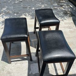 Three Stools In Wood