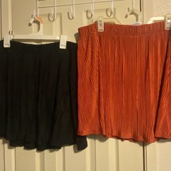 2 Plus size flirty floaty skirts