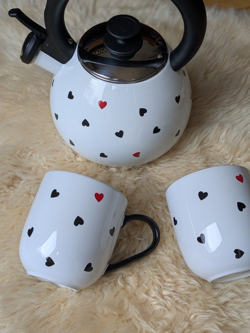The Cellar 3 Piece Tea Kettle & Mugs Set