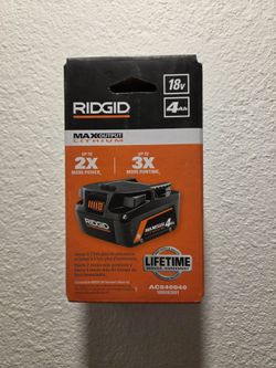 Ridgid 18V 4ah Max output lithium