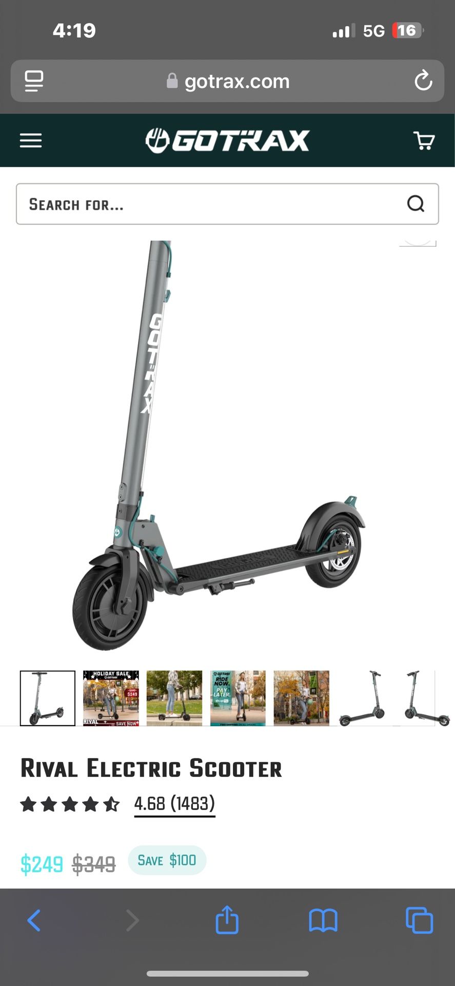 Gotrax Rebel Electric Scooter