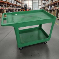 Green 2-Shelf Rolling Utility Cart 45" L 26" w  33" tall