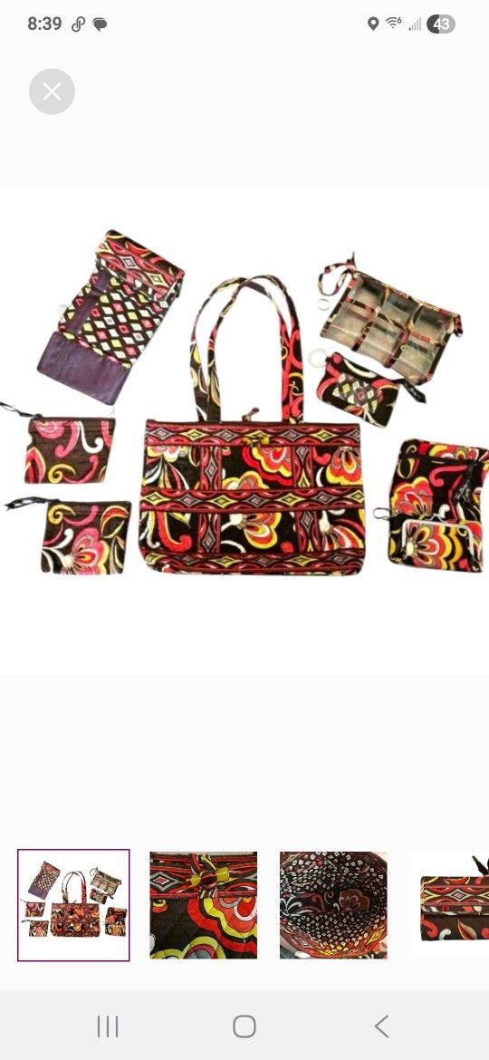 Vera Bradley 7 Pc Set
