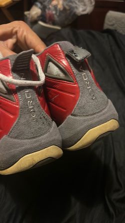 Air Jordan Sneakers Gray Red Suede