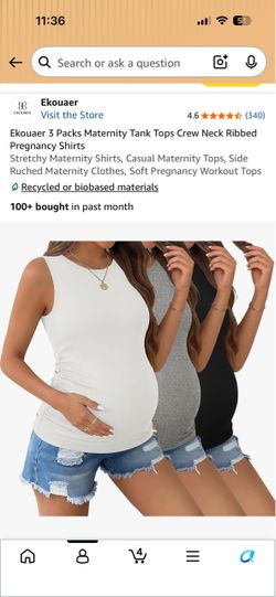 New maternity shirts tanks, 3 pack