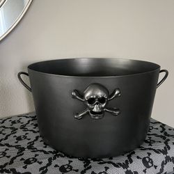 Pottery Barn Metal Skull Party Bucket