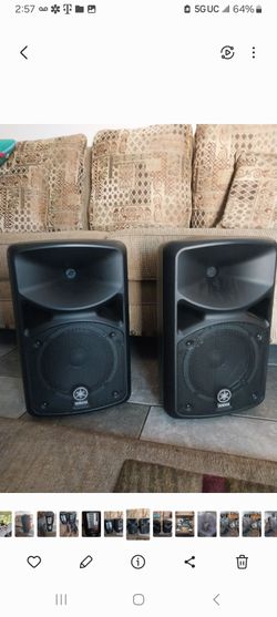 YAMAHA BLUETOOTH SPEAKER SYSTEM BT400 EXCELLENT CONDITION LIKE NEW ONLY USED FEW TIMES COMES WITH CARRING CASE ON WHEELS