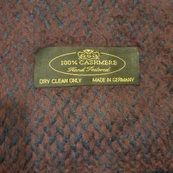100% Cashmere Hand tailored Made In Germany