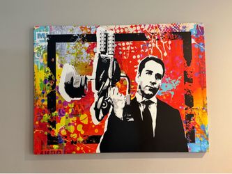 Ari’s Revenge Canvas Art 4ft W x 3ft L - Ari Gold Entourage Paintball Scene