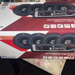 Bluetooth Car Stereo And Speaker Set