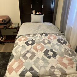 Espresso Twin Bed Frame And Mattress