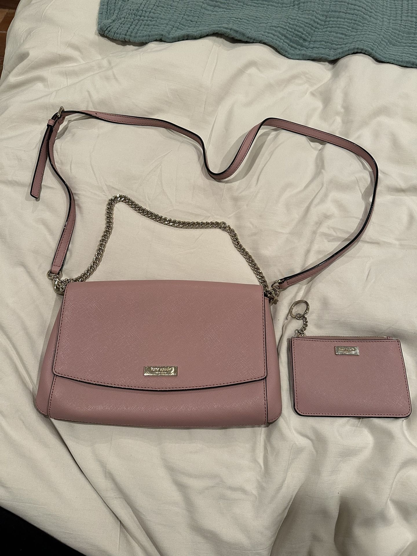 Pink Kate Spade Crossbody Purse And Wallet