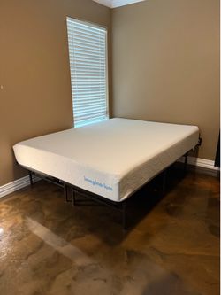 Full-size mattress with frame