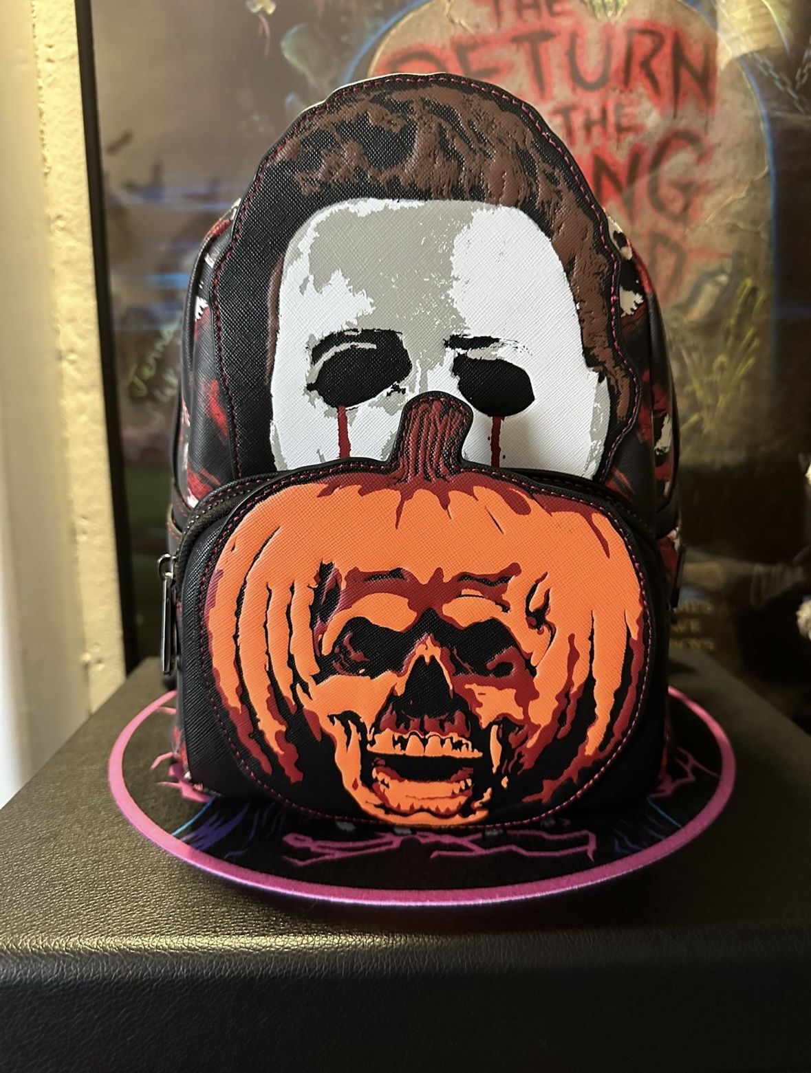 Halloween 2 Michael Myers Pumpkin Mini Backpack by Loungelfy