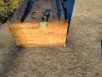 Military 60mm Cartridge Empty Wood Box