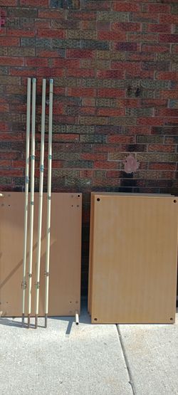 Shelf with metal frame