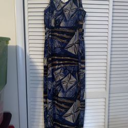 Tribal Size 8 Full Length Print Dress