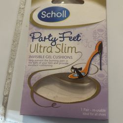 Scholl Party Feet Ultra Slim Invisible Re-usable Gel Cushions High Heel x 2