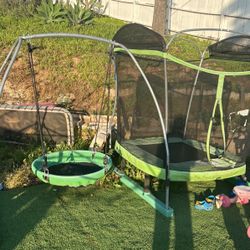 Kids Trampoline And Swing Set