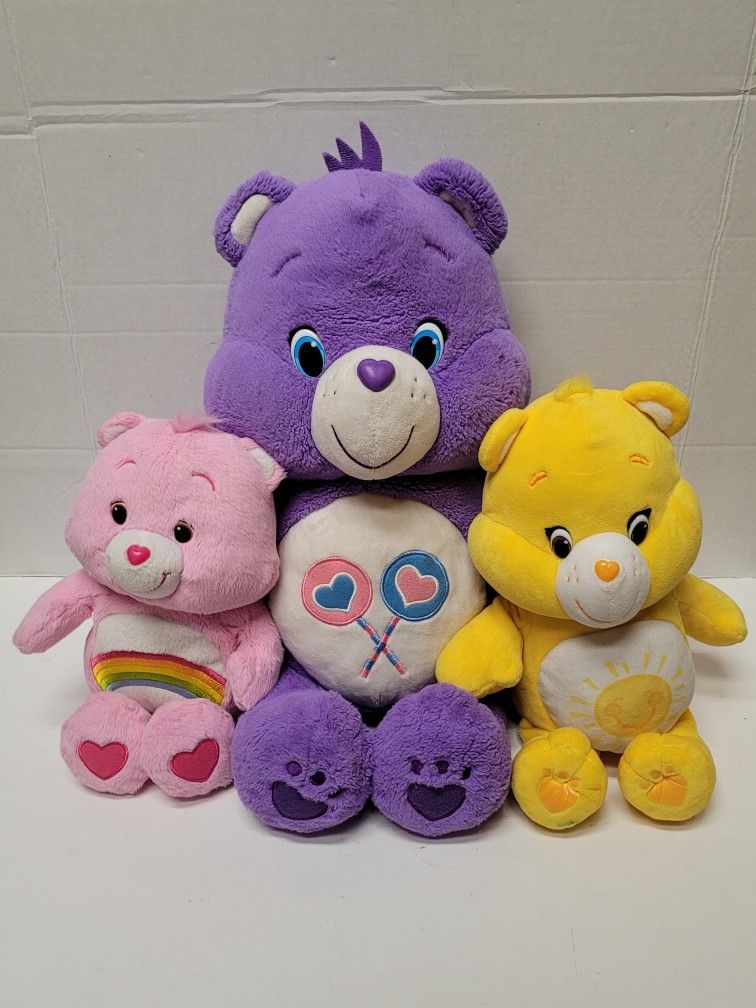 3 Care Bears SHARE BEAR 20" /2- 8" Large Plush Stuffed Animal Toy 2015 