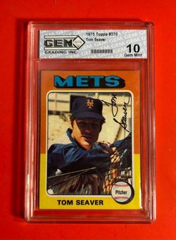 description: 1975 Topps Tom Seaver #370 graded GEM Mint 10 $75