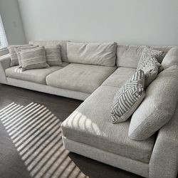 140” Deep Modern Sectional Sofa – Like New – $1,500