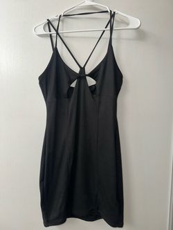 Black Mini Dress with Cutout Detail