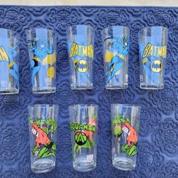 Vintage Batman & Aquaman Collectors Glasses