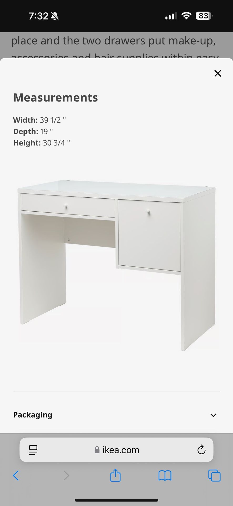 IKEA Vanity Table