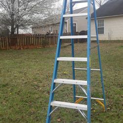 WERNER  8 FT. 250 LBS CAPACITY STEP FIBERGLASS LADDER 