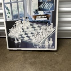 Glass Chess/Checker Set