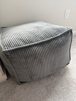 Gray pouf
