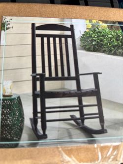 Black Wood Outdoor Rocking Chair
