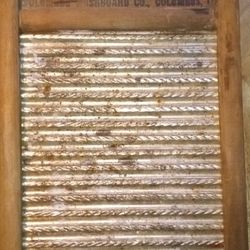 Vintage Antique Double Sided Hand Washboard From Columbus Ohio