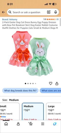 Easter dog or cat dresses
