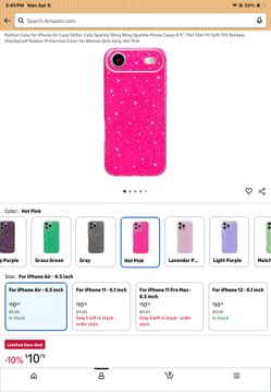 Glitter Pink Case iPhone13 6.1 Inch