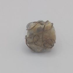 Wired wrapped Jasper ring Size 6.5