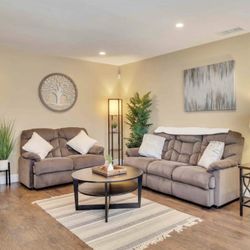 Grey Couches And Recliner
