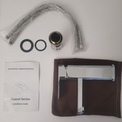 Santec 6680BO10 Bravo Bathroom Faucet Extended Single Hole 1.2 GPM Satin Nickel 