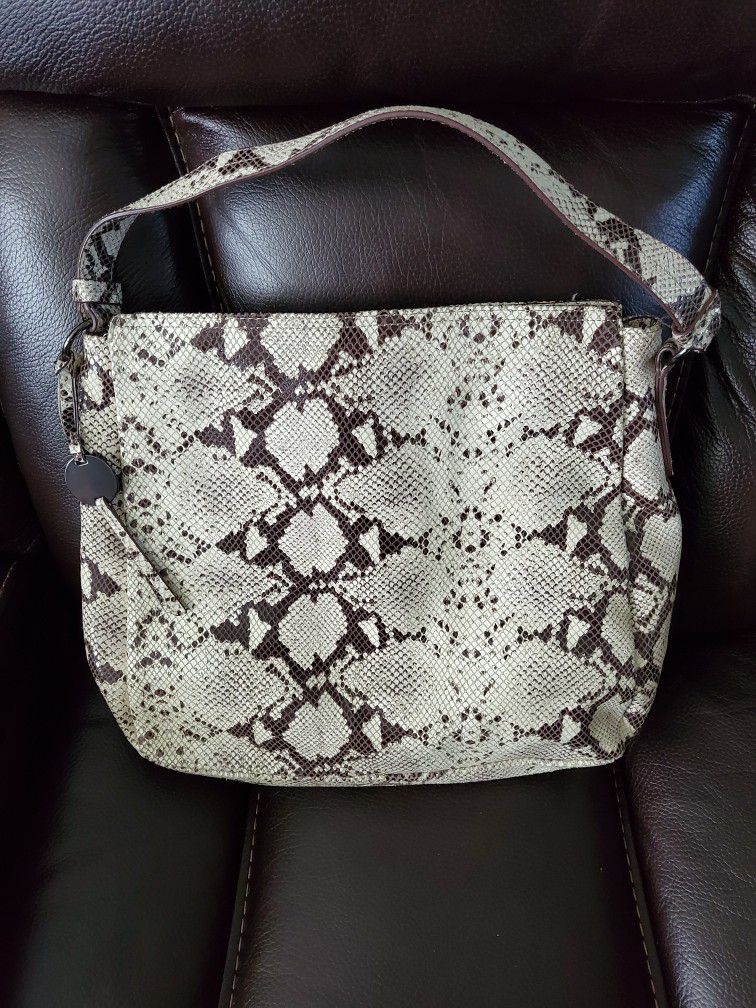 Hobo Bag~Snakeskin & Leather Handbag/shoulder