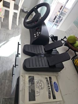 Sony Playstation Platinum Sound Per4mer Turbo Wheel and pedal set