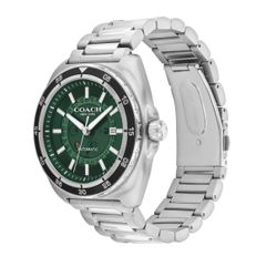 Coach Watch Charter Automatic 44mm 1(contact info removed) Men Silver Brand New Papers Included