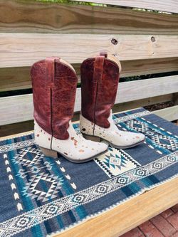 Stirling River Cowboy Boots, women’s size 10, leather, snip toe, cowgirl