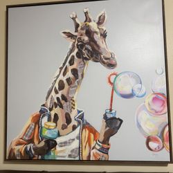 Cuadro Grande De Jirafa 
