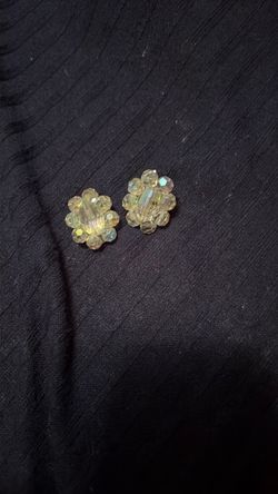 Clip on crystal earrings