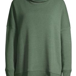 Time and Tru Women's Cowl Neck Tunic Sweatshirt with Long Sleeves